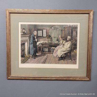 W. Dendy Sadler Hand-Colored Etching Titled Country Clients
