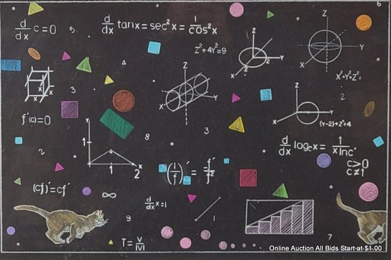 Susan Eileen Wiersema 2010 Calculus Cat Colored Pencil On Paper