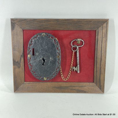Lock And Skeleton Key Found Object Art