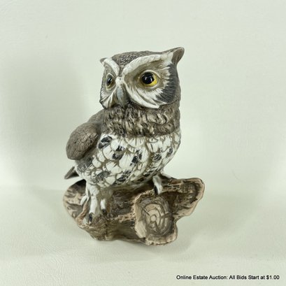 Porcelain Owl Figurine From Homco