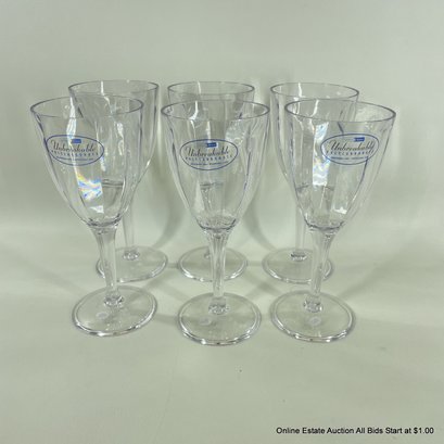 6 Stotter And Norse Unbreakable Clear Wine Glasses