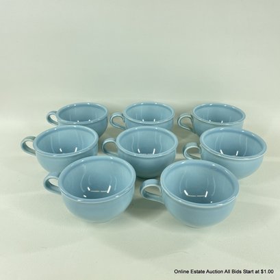 8 Russel Wright For Iroquois Robins Egg Blue Coffee Mugs