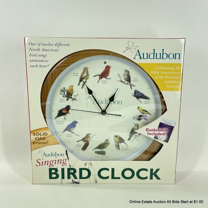 Audobon Bird Clock New In Box