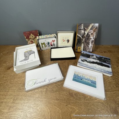 Large Assortment Of Thank You & Blank Cards Including Manolo Blahnik Note Cards