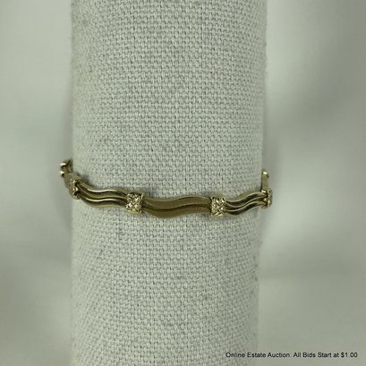 14K Yellow Gold Bracelet With Lobster Clasp 7' AJS