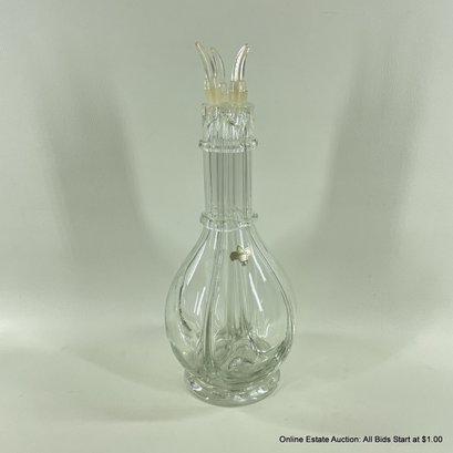 Vintage French Glass Oil & Vinegar Cruet Bottle