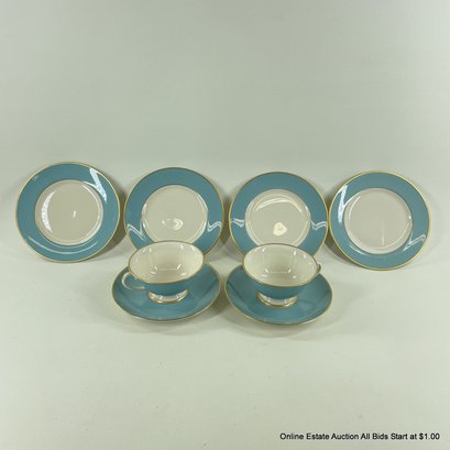 Franciscan Palomar Tea Cups Saucers And Bread Plates 8 Pieces