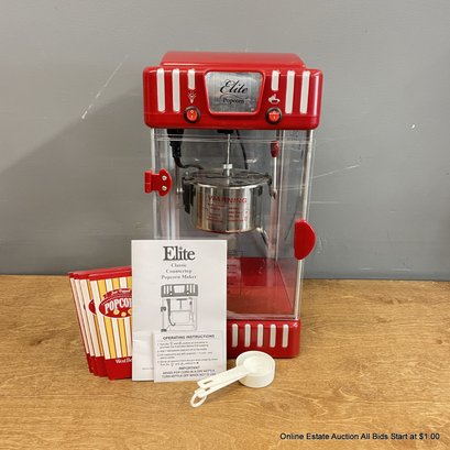 Elite Classis Countertop Popcorn Maker For Movie Style Popcorn At Home (LOCAL PICK UP ONLY)