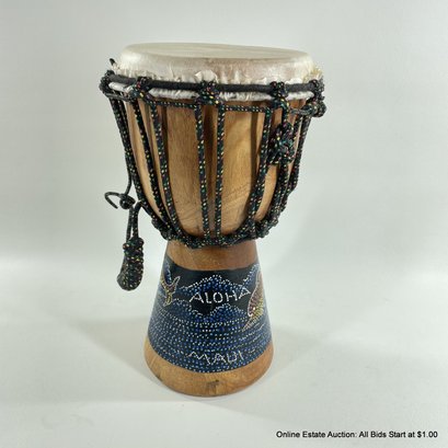 Djembe Rope Turned Hand Drum With Hand Painted Designs