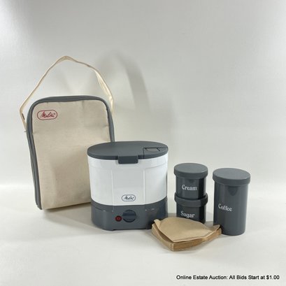 Melitta Travel Coffee Maker Set With Filters, Mug, Canisters, And Storage Pouch