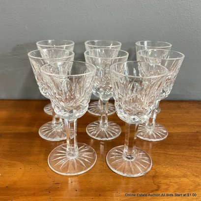 8 Waterford Lismore Small Liqueur Cocktail Cordial Glasses