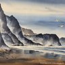 Richard Hazelton Watercolor On Paper Heceta Head 1983 Painting (Local Pick Up Or UPS Store Ship Only)