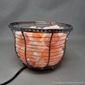 Pink Himalayan Salt Basket Lamp