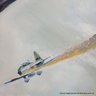 H.K. (John) Kang 1990 Oil On Canvas Curtiss P-40 Warhawk  Airplane Painting