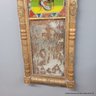 Antique Gilt Wood Federal Style Mirror With Reverse Painting  (Local Pick Up Or UPS Store Ship Only)
