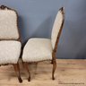 Pair Of 18th Century French Provincial Chairs Modern Upholstery (LOCAL PICK UP ONLY)