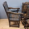 8 English Renaissance-Style Oak Dining Chairs (LOCAL PICK UP ONLY)