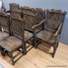 8 English Renaissance-Style Oak Dining Chairs (LOCAL PICK UP ONLY)
