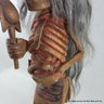 Ivan Otterlifter / Cyot Transforming Shaman Hand-Carved Wood, Hair, Abalone Sculpture 19'