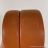 Coach Leather Trinket Box With Suede Interior In Cognac Color