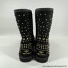 Ugg & Jimmy Choo Size 8 Mandah Black Boots With All Over Metal Studs New In Box
