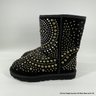 Ugg & Jimmy Choo Size 8 Mandah Black Boots With All Over Metal Studs New In Box