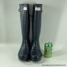 Hunter & Jimmy Choo Navy Croc Pattern Welly High Boots Size 9 New In Box