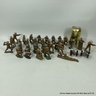 Large Lot Of Thirty-three Assorted Barclay Manoil Metal Military Figurines