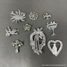 9 Piece Rhinestone And Crystal Statement Brooch Collection