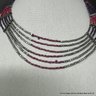 2 Piece Multi Strand Bead And Metal Bead Necklaces