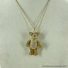 Rhinestone Studded Teddy Bear Necklace With Moveable Arms And Legs Necklace Jewelry