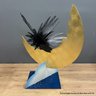 Michele Van Slyke 1998 Signed Metal Bird Sculpture  (Local Pick Up Or UPS Store Ship Only)