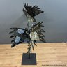 Large Michele Van Slyke '95 Signed Whimsical Metal Bird Weather Vane (Local Pick Up Or UPS Store Ship Only)