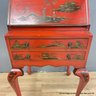 Painted Chinoiserie Small Secretary Desk With Detachable Hutch (LOCAL PICK UP ONLY)