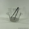 Tiffany & Co. Crystal Ice Bucket With Stainless Steel Ice Tongs