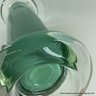 Large Benjamin Moore 1985 Art Glass Vase Green Cased In Clear