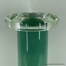 Large Benjamin Moore 1985 Art Glass Vase Green Cased In Clear