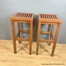 Pair Of 29' Tall Wood Bar Stools (Local Pickup Only)