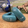 At-home Fitness Items Including Weights, Soccer Ball, Back Stretcher, More