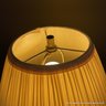 Repousse Brass Table Lamp With Pleated Shade