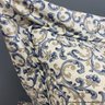 Set Of Six Coordinating Decorative Down Filled Throw Pillows In Cream And Blue