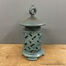 Ceramic Lidded Pagoda Lantern Signed