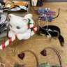 Cat Themed Ornaments And Assorted Decor