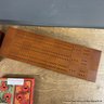 Michael Graves Designed Cribbage Board, Dominoes & Playing Cards