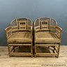 Pair Of Brighton Style Chinoiserie Bamboo Chairs With Cane Seats (LOCAL PICK UP ONLY)