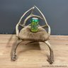 Miniature  Antler Child's Chair With Animal Hide Seat