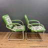 Pair Of Retro Style Metal Outdoor Chairs (LOCAL PICK UP ONLY)