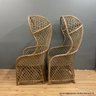 Pair Of World Market Rattan Balloon Chairs (LOCAL PICK UP ONLY)