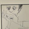 Ink On Paper Harmonica Player Unsigned