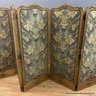 French Antique 19th Century 5 Panel Embroidered Carved & Gilded Dressing Screen (LOCAL PICK UP ONLY)